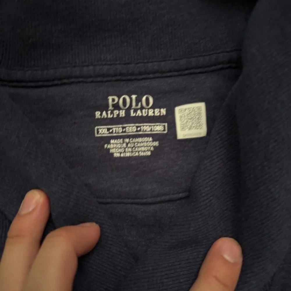 Navy Polo Ralph Lauren shawl collar sweatshirt size xxl